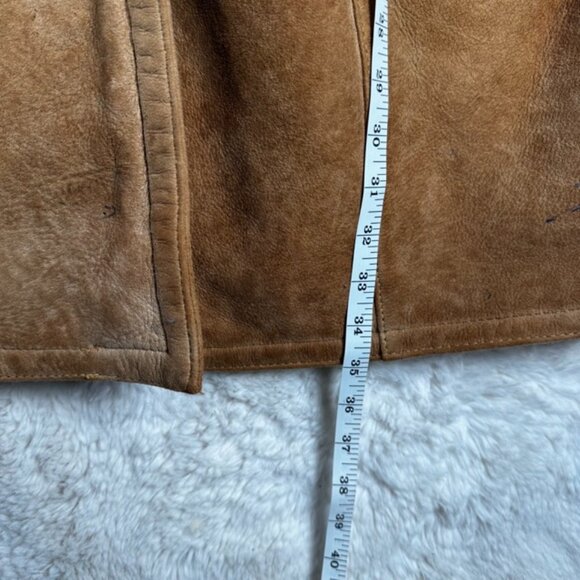 Vintage Shearlings By Sheepskin Market Suede Leather Men’s Sz XL Jacket Coat - Picture 8 of 12